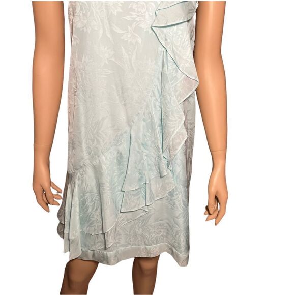NWT Ali Ro sky blue ruffle dress - Picture 3 of 13